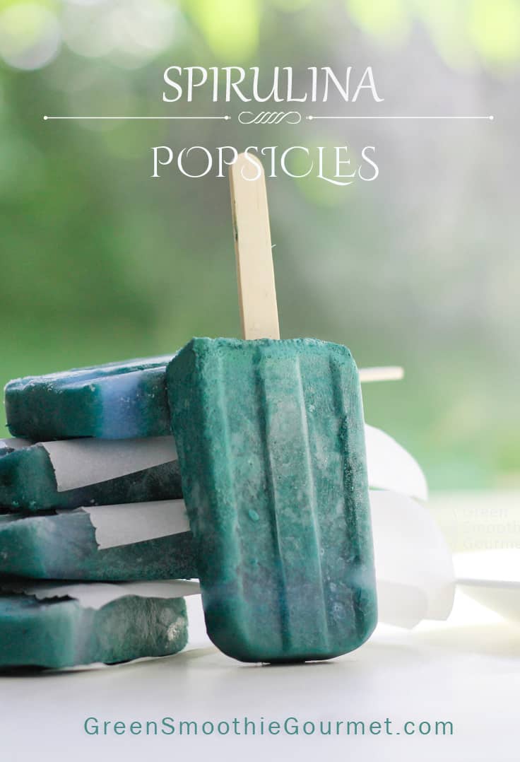 blue spirulina popsicles by Green Smoothie Gourmet