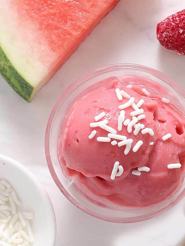 Watermelon Ice Cream (4 ingredients)