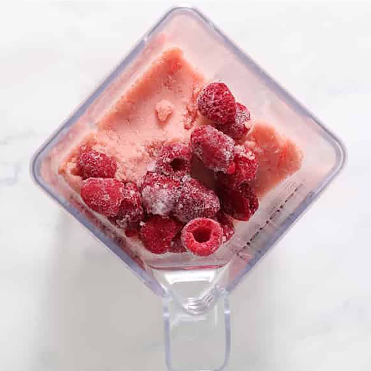 watermelon ice cream with raspberries.