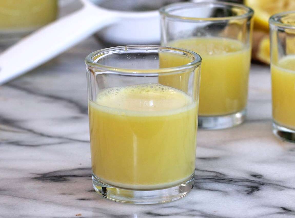 Ginger-Lemon Shots! Without a juicer! Just Blender - Sometimes there IS a quick fix!