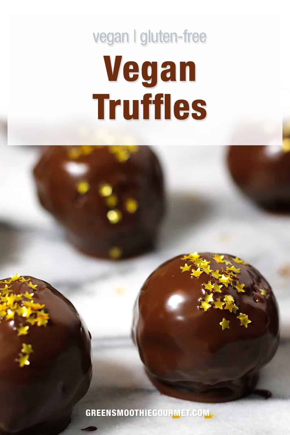vegan truffles on marble board