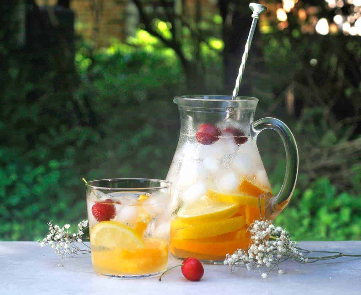 Lemon Orange Cherry Bergamot Mint Infused Water {Calming & Energizing Effect}
