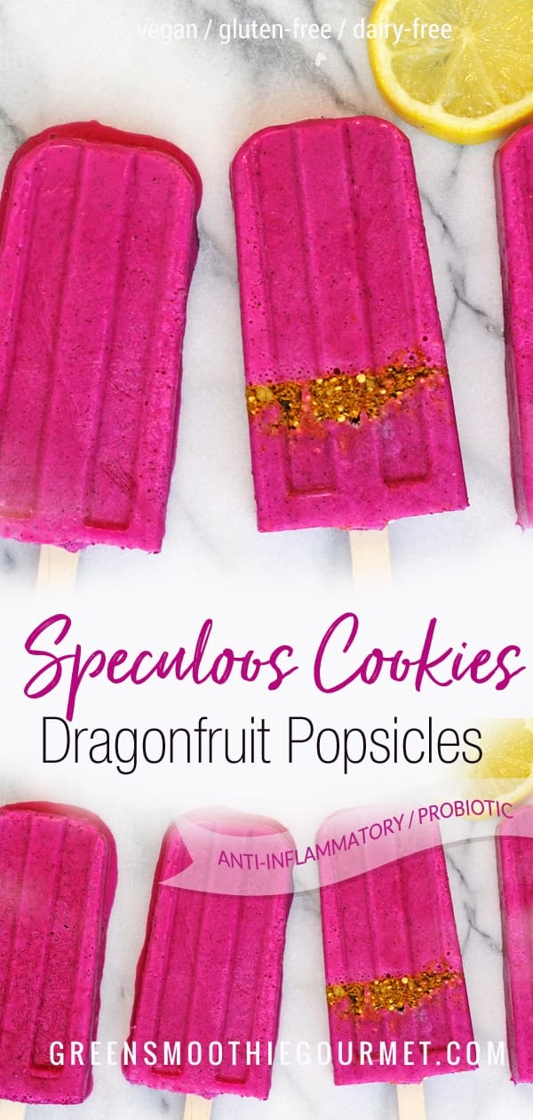 Speculoos Cookie Dragonfruit Popsicles