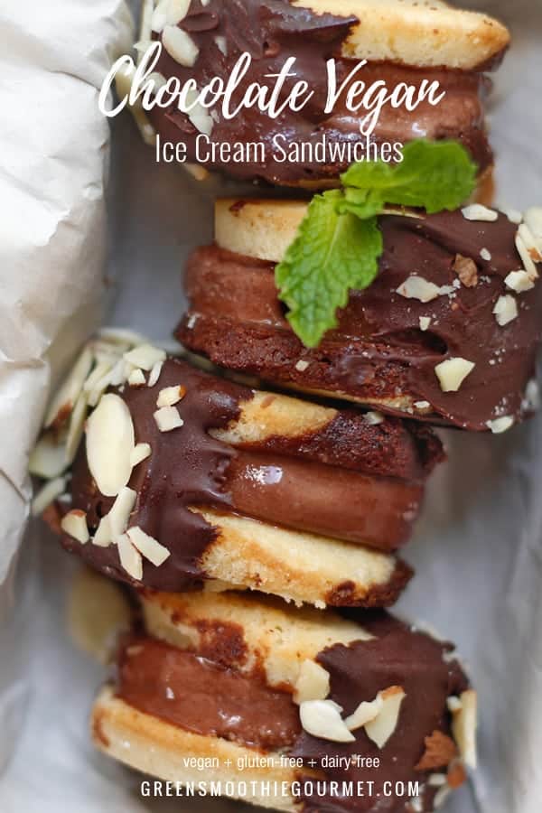 Chocolate Vegan Ice Cream Sandwiches