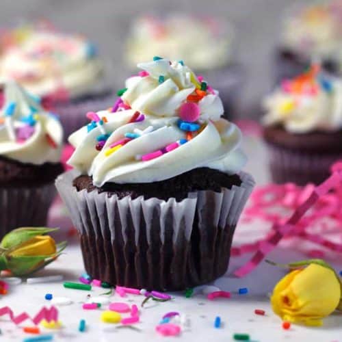 Chocolate Zucchini Cupcakes & Vegan Buttercream Icing
