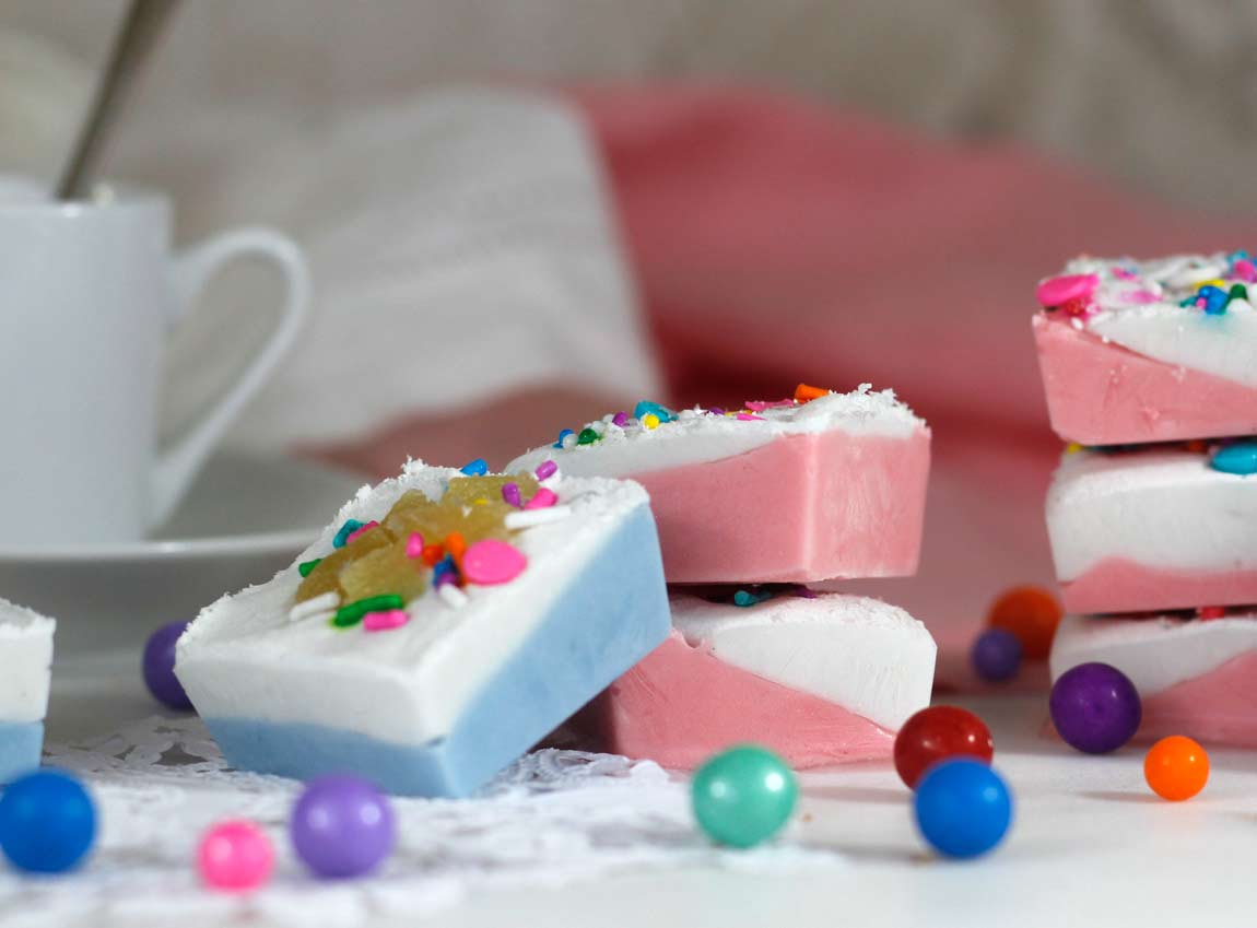 Creamy Colorful Freezer Fudge {Healthy, Vegan}