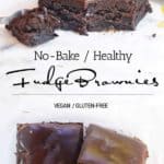 No-Bake Fudge Brownies {Vegan, Gluten-free, Dairy-free}