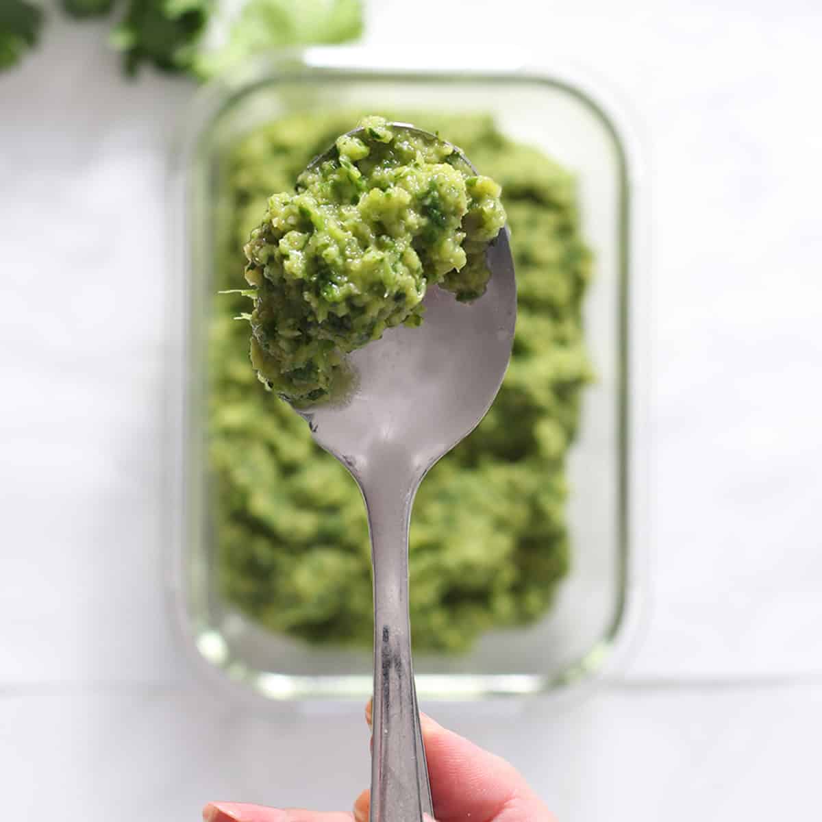 green olive tapenade or pesto without anchovies.