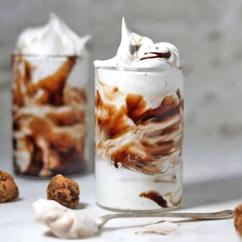 whipped cashew cream, a cool whip substitute.