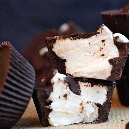 chocolate frozen yogurt cups.