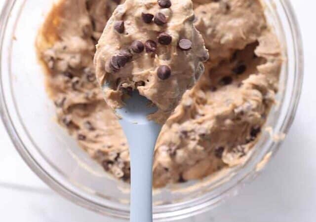 a spoonful of edible cookie dough