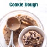 scooped edible cookie dough