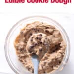 a spoonful of edible cookie dough