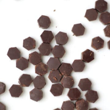 overhead of chocolate chips