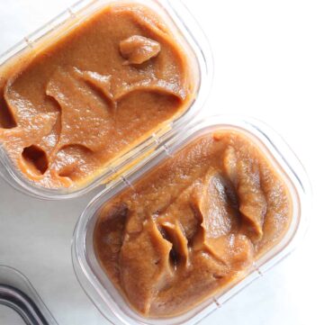 date paste in tubs.