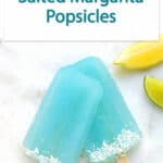 two margarita popsicles on ice