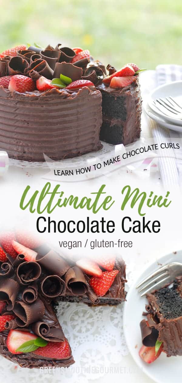 Ultimate Vegan Mini Chocolate Cake + Chocolate Curls Tutorial
