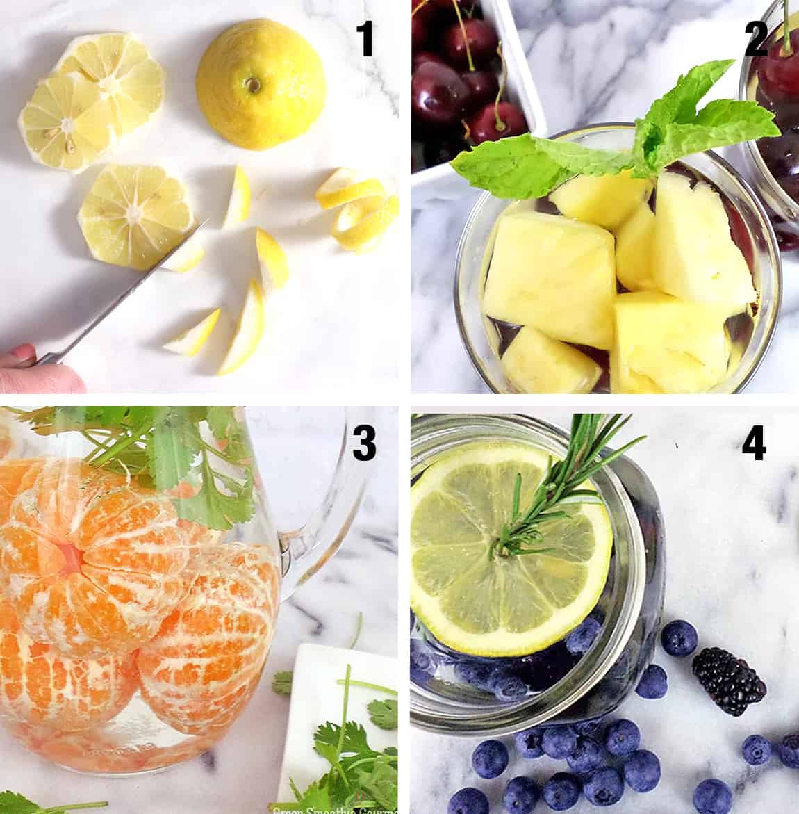 steps to prep for infused water.