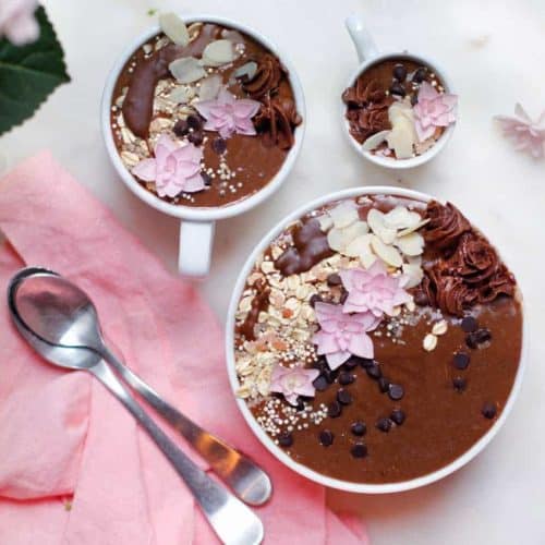 Dark Chocolate Brownie Workout Smoothie (dairy-free, gluten-free,vegan)