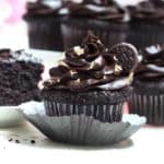 Black Tahini & Black Cocoa Frosted Vegan Cupcakes