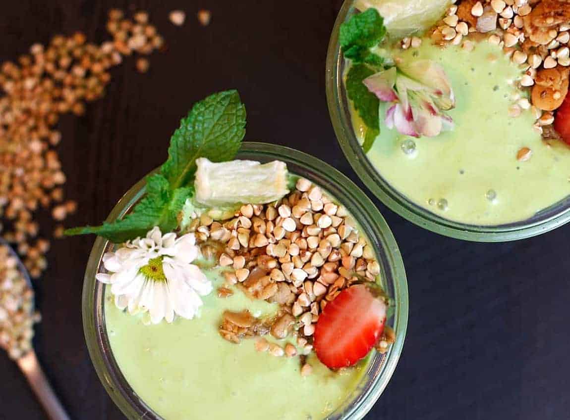 Easy Weight Loss Smoothie: Zucchini, Kale, Buckwheat, Baobab, Green Grapes