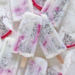 Pina Colada Dragonfruit Vegan Popsicles