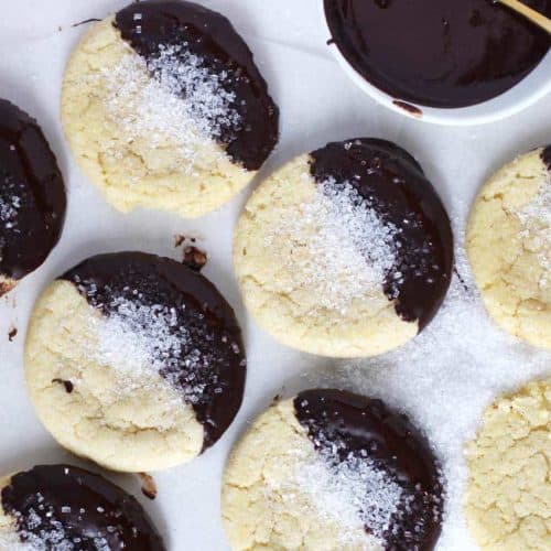 Sparkling Sugar Chocolate-Coated Cookies