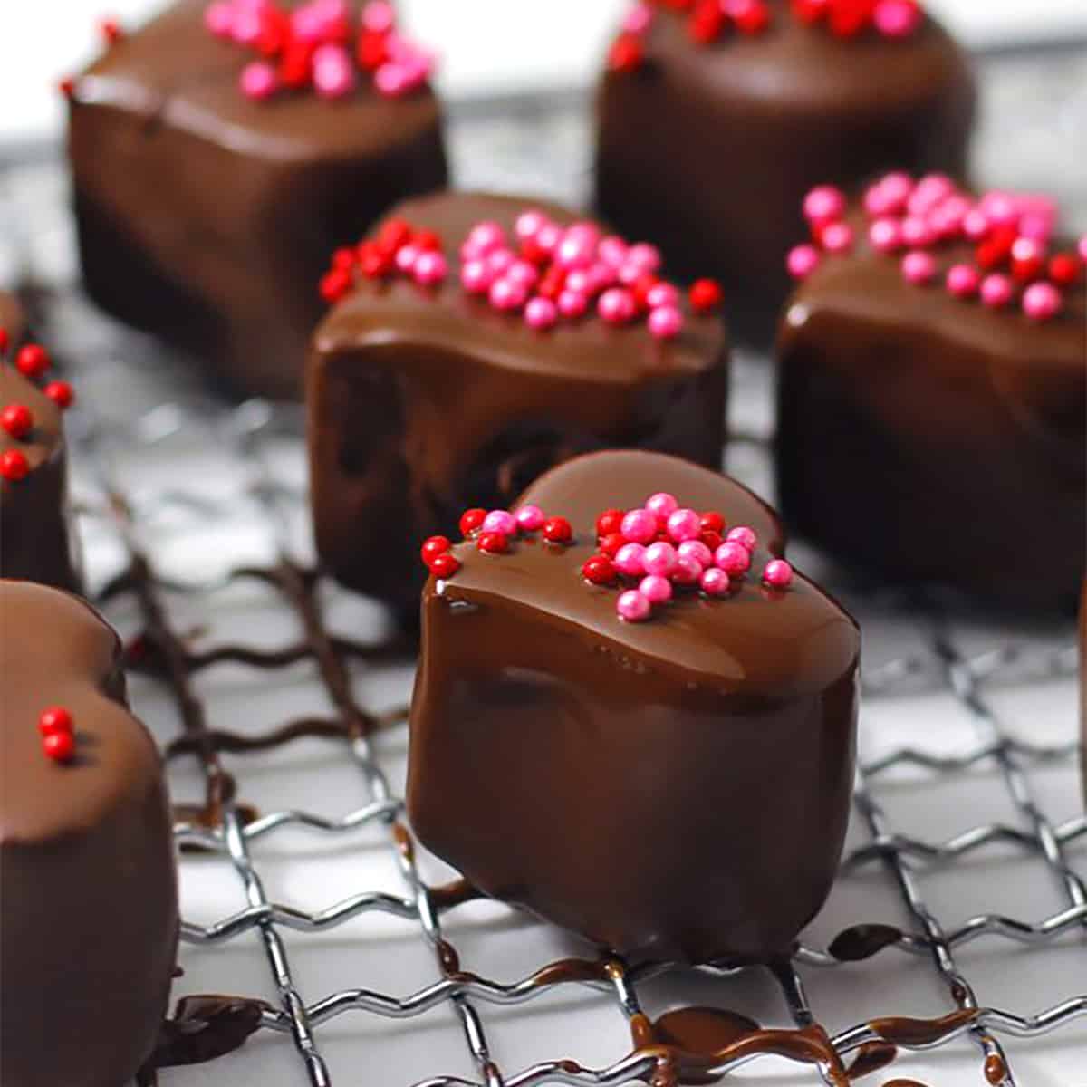 chocolate hearts.