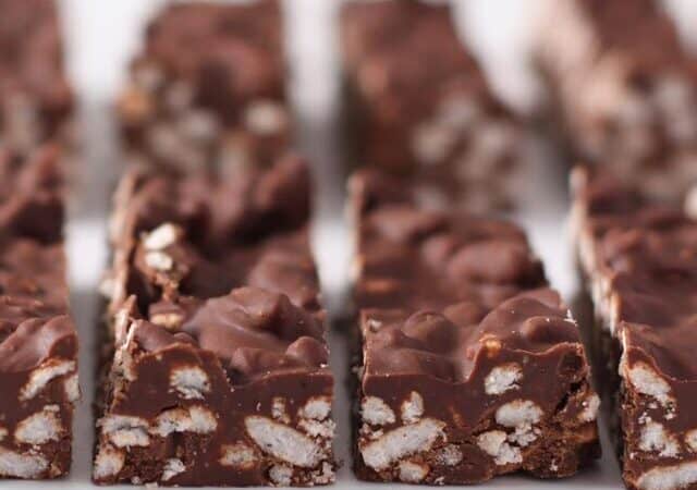 crunch bars piled on each other.