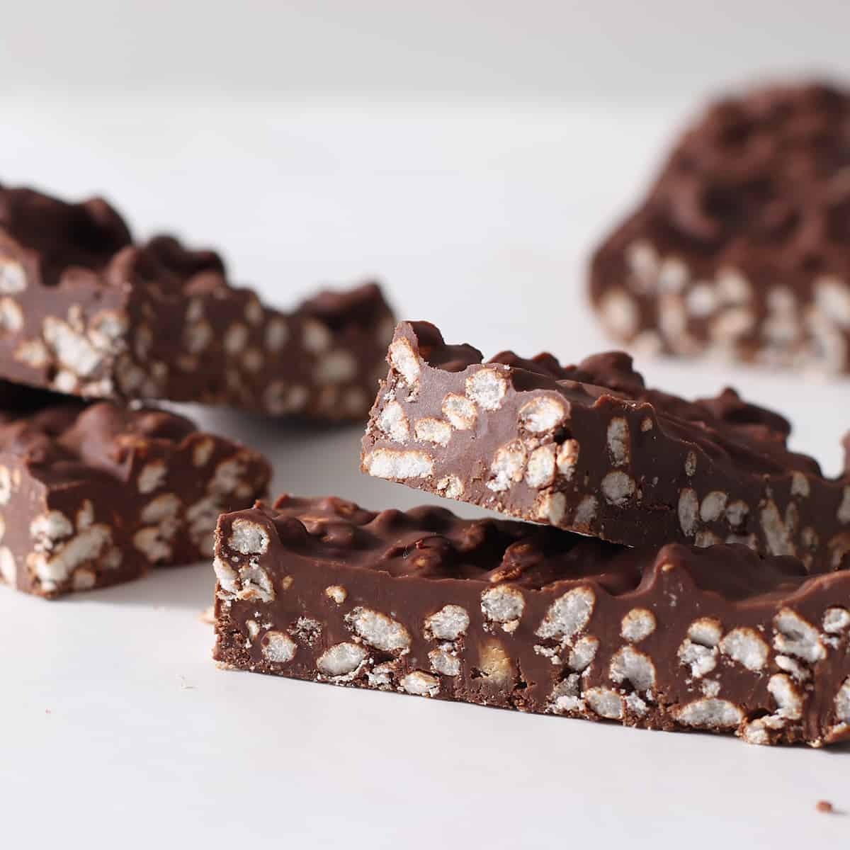 crunch bars piled on each other.
