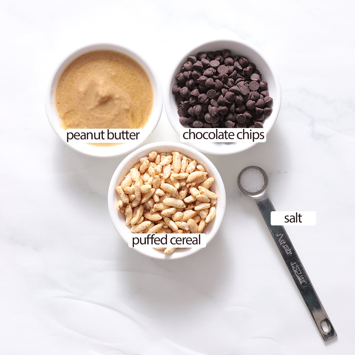 ingredients for crunch bars.