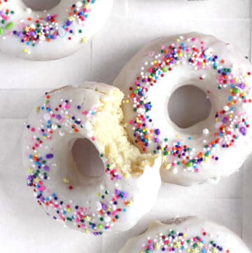 sprinkle donuts with a bite