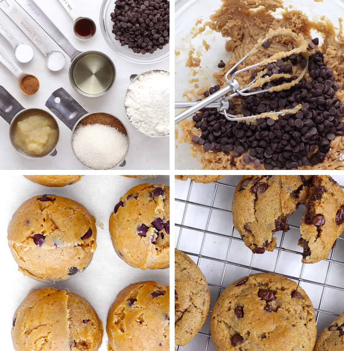 Prep images for Vegan Chocolate Chip Cookie Recipe.