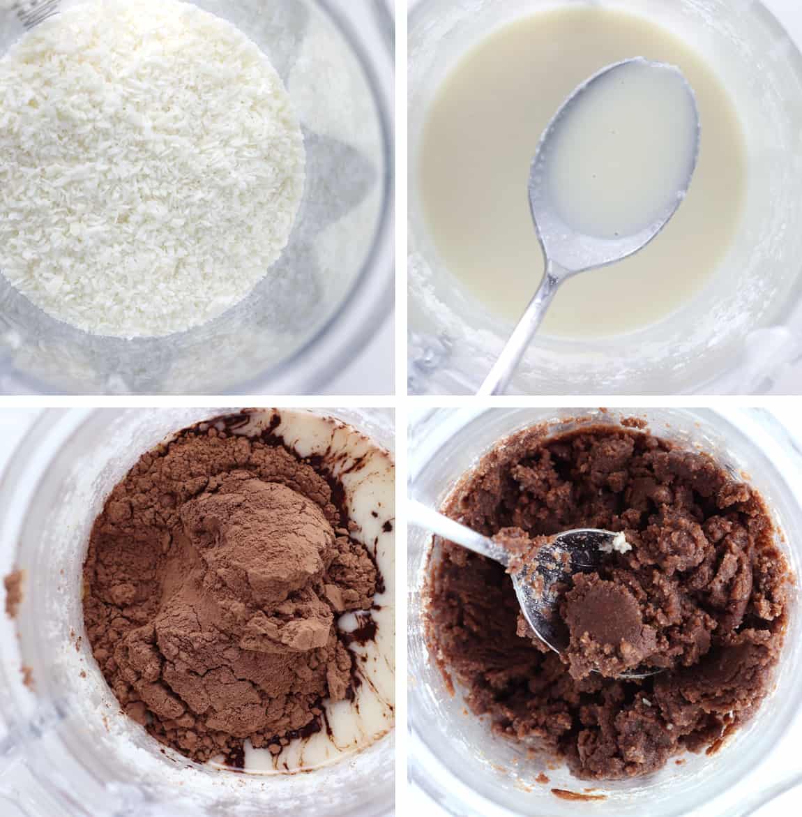 Prep steps of making homemade fudge filled chocolates.