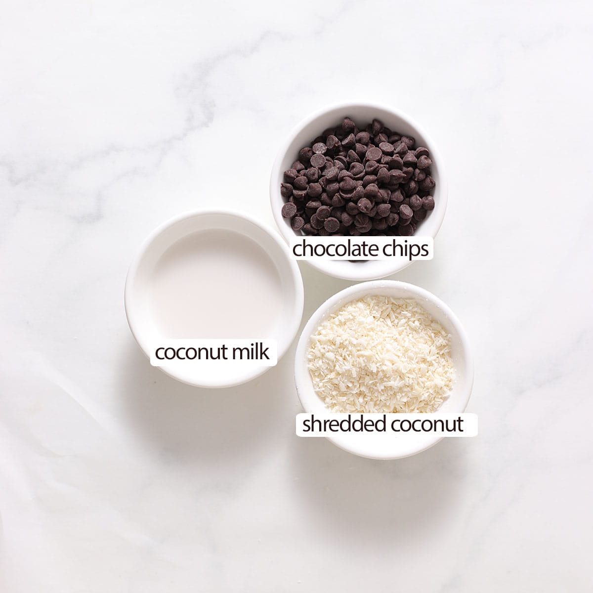 chocolate coconut truffle ingredients.