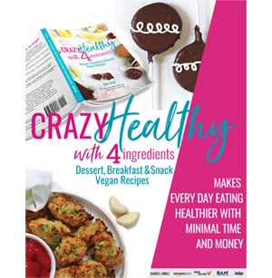 cover for my book crazy healthy with 4 ingredients