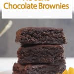 stack of brownies with a yellow flower