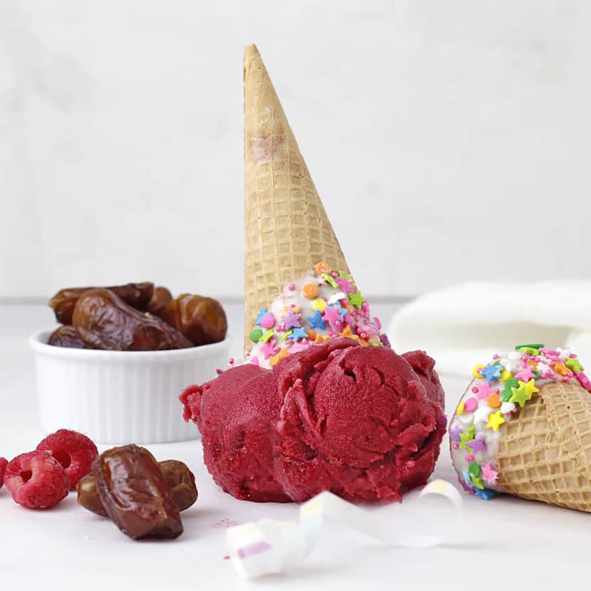 raspberry ice cream.