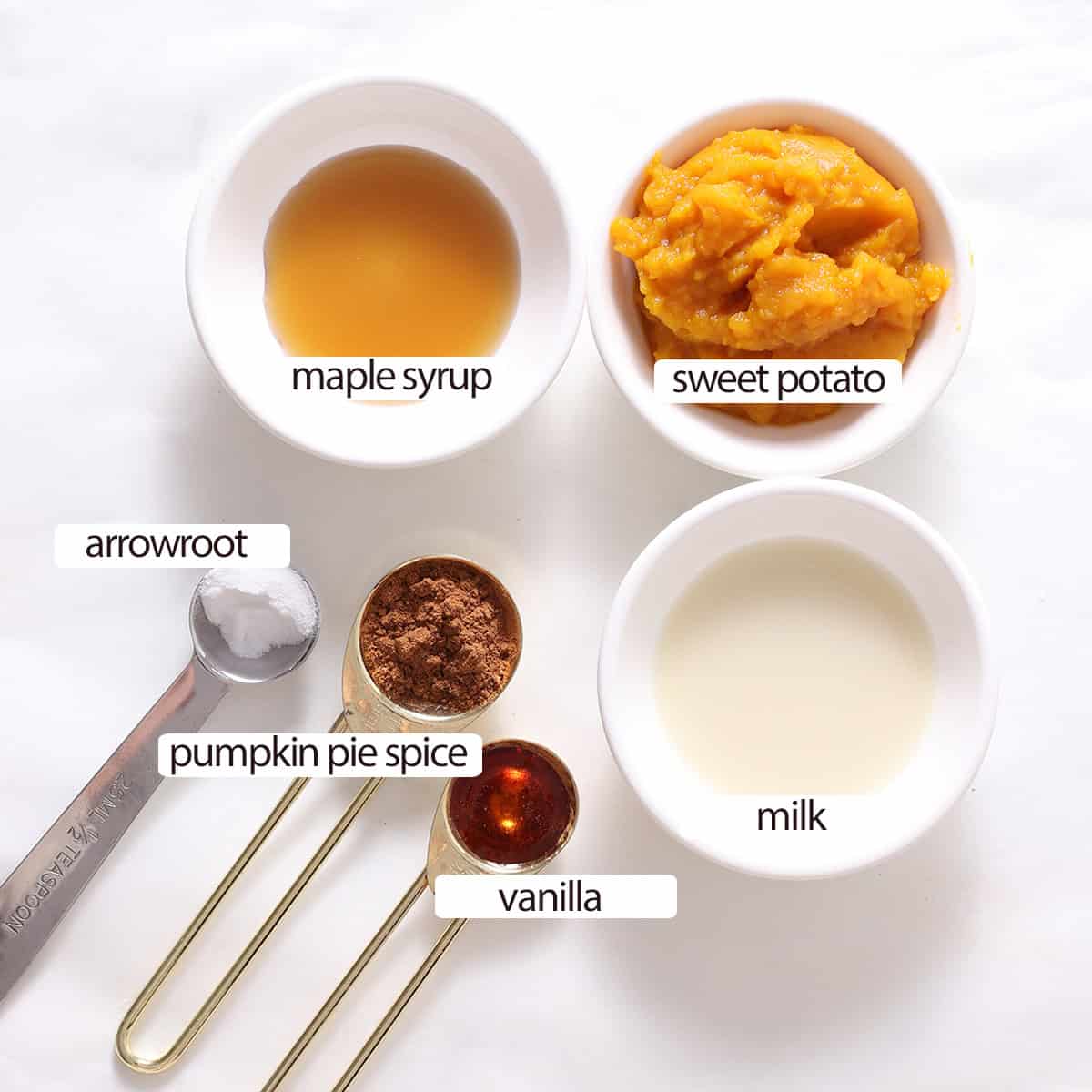 sweet potato ingredients.