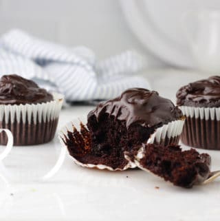 Chocolate hazelnut cupcakes.