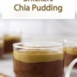 a cup of chia pudding with caramel top