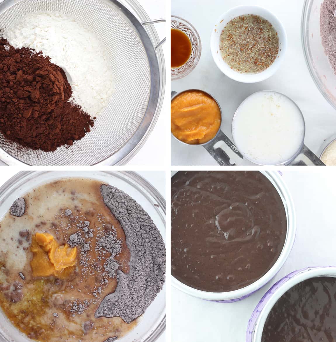 Dairy free cake ingredients and steps.