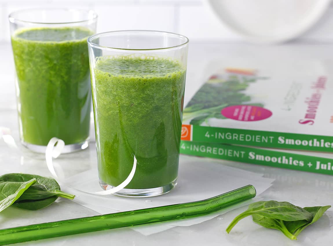 Best green smoothie with 4-ingredient smoothies and juices cookbook