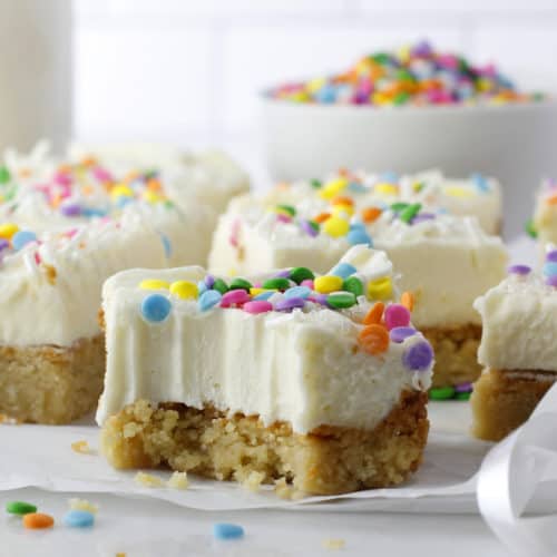 Sugar Cookie Bars with a bite.