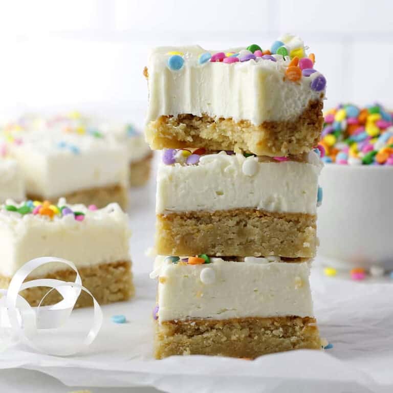 Birthday Sugar Cookie Bars with Frosting | Green Smoothie Gourmet