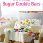 sugar cookie bar with a bite