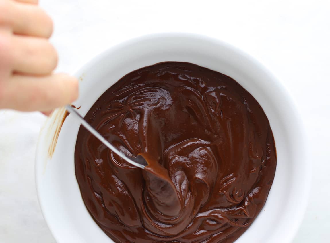 2-ingredient chocolate frosting with sweet potatoes