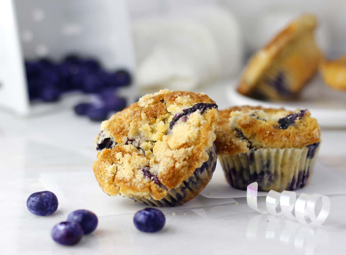 Healthy Jordan Marsh Blueberry Muffins