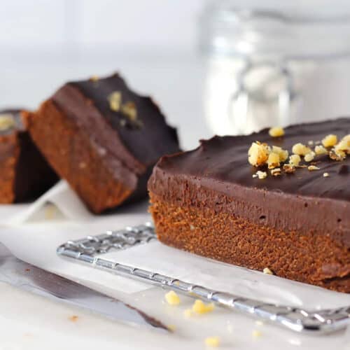 No Bake Peanut Butter Brownies | Green Smoothie Gourmet
