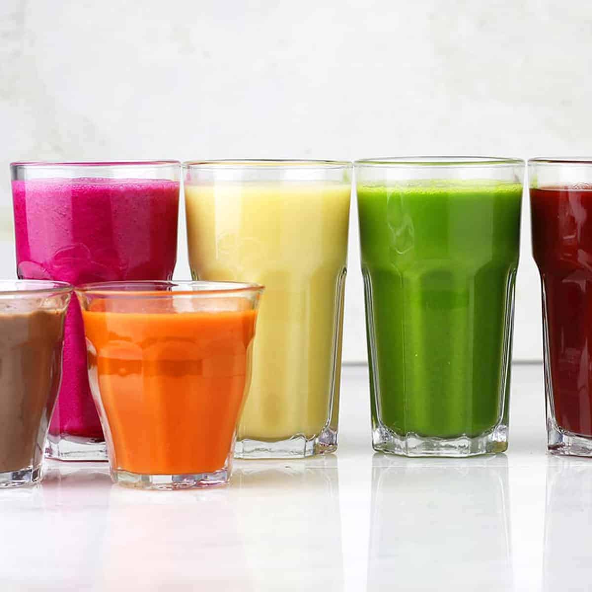 how to make a smoothie in a row.